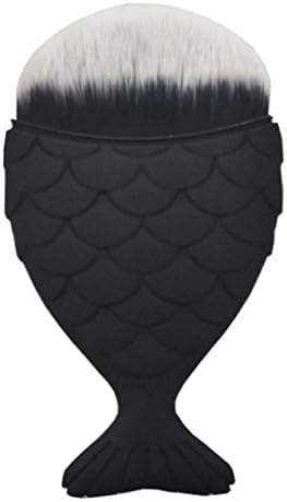 Kolylong Pro Fish Scale Makeup Brush ✿ Fishtail Bottom Brush Powder Foundation Cosmetic Brush (B)