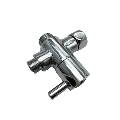 Gazechimp 3 Wege Umsteller Umstellventil Dusche Mische Ventil Armatur G3/8 “ G1/2“ ,Messing T-Typ Wasserhahn - 5