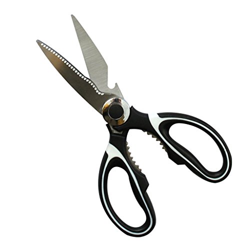 JoHome Küchenschere Edelstahl Razor Sharp Mehrzweckschere mit Wellenschliff Schere Flaschenöffner - 2