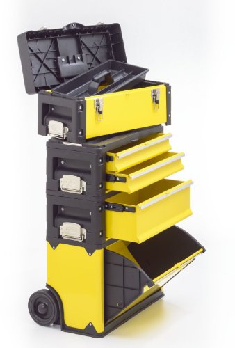 Kunststoff/Metall Trolley 4 Module / 5 Fächer – gelb - 4