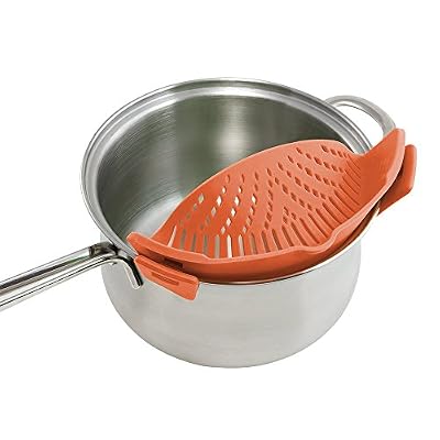 Rechoo Passoire «Snap and Strain» en silicone, convient à toutes les tailles de casserole