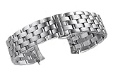20mm überlegen solider 5-link Uhrband Ersatz 316l Edelstahl in seidenmatt Silber Piloten Stil