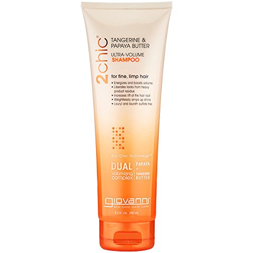 Giovanni Cosmetics 2chic Ultra-Volume Shampoo, Tangerine/Papaya Butter, 8.5 Ounce by Giovanni Cosmetics