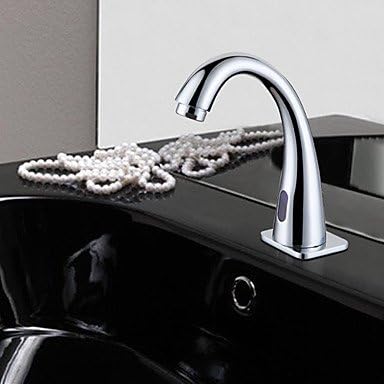 HFaucet® Contemporary Chrome Finish Bathroom Sink tap with Automatic Sensor