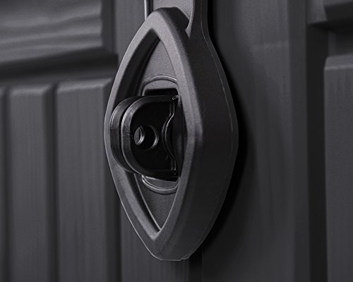 Keter Woodland 30 Mülltonnenbox anthrazit Gartenbox Midi Gerätebox abschließbar für 2 Mülltonnen - 4