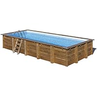 Piscina de madera GRE rectangular Braga Wooden Pool GRE 790095