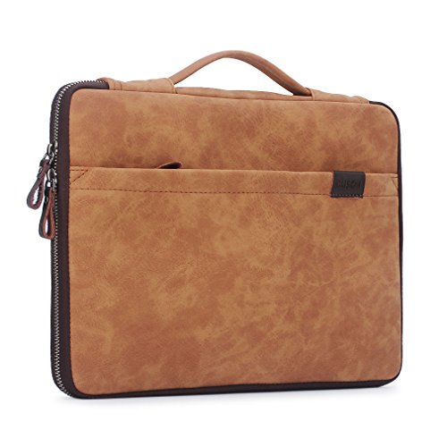 CAISON Hochwertiges Synthetik Leder Laptop Hülle Kasten Schutzhülle Tasche für 11.6" 12" 12.2" Notebook Computer / Microsoft 12.3" Surface Pro 4 / 10.8" Surface 3