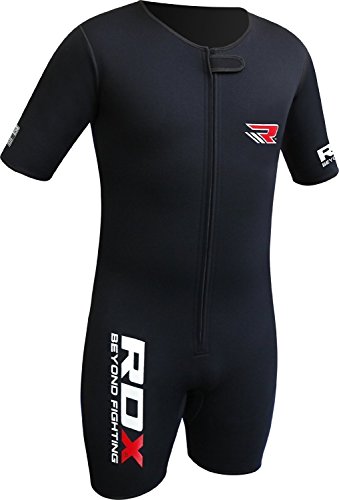 RDX Sauna Sweatanzug Saunaanzüge Schwitzanzug Trainingsanzug Fitnessanzug Schweiß Anzug Schweissanzug Schwarz