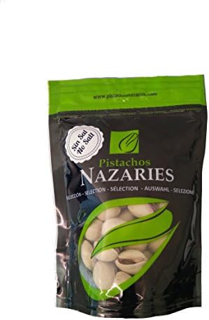 Pistachios Nazaríes - 4 x 120gr Pack of UNSALTED High quality Spanish Pistachio Nuts coming from our own production, carefully selected and roasted with NO SALT. Very crunchy.