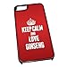 Produktbild Schwarz Cover für iPhone 5/5S 1127 rot Keep Calm und Love Ginseng