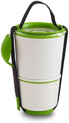 Black + Blum Box Appetit Lunch Pot Lime - This modern design lunch pot contains two separate containers, two lids, a carry strap and a spork.