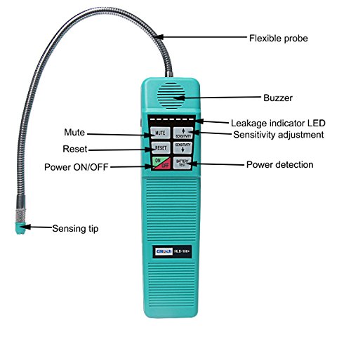 Signstek tragbare AC Kältemittel Halogen-Gasdetektor Tester Lecksucher mit hoher Empfindlichkeit - 3