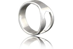 UKD PULABO1Pc Pratico anello in acciaio inox Apribottiglie da birra-argento