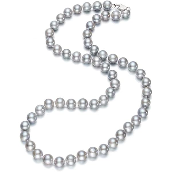 TreasureBay Collana Di Perle D'acqua Dolce 8-9 Mm - Lunghezza 75 Cm - Elegante E Senza Tempo, In Confezione Regalo
