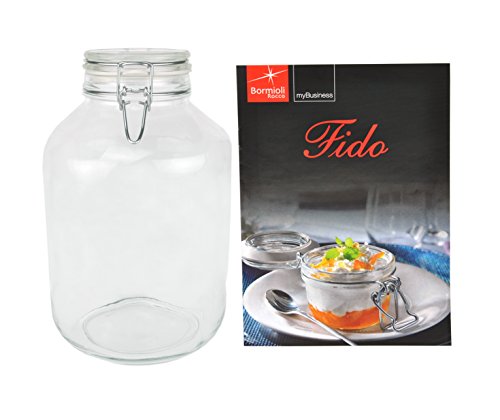 Einmachglas Bügelverschluss Original Fido 5,0L incl. Bormioli Rezeptheft