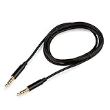 Conveniente 1,2 m de longitud, negro, 3,5 mm a 3,5 mm 4 polos cable auxiliar
