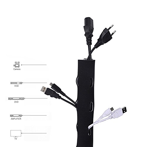 Mudder Kabelschlauch Kabelkanal Kabelbündel Kabelmanagement für PC / TV / Lautsprecher, 49 * 4,9 Zoll - 3