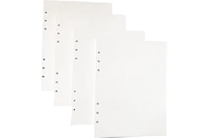 YIPUETERNITY 4 opakowania wkładów A5, papier uzupełniający 100gsm A5, 180 arkuszy /360 arkuszy wkładów biały papier, 6 otworów wkładów do notatnika, przenośny notatnik na notatki do pamiętnika (biały)