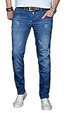 A. Salvarini Designer Herren Jeans Hose Basic Stretch...