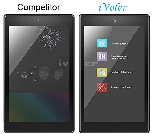 iVoler Schutzfolie Panzerglas Folie Displayschutzfolie für Neue Fire HD 8 [2017 Version] / Fire HD 8 [2016 Version] / Fire HD 8 [2015 Version] - 6