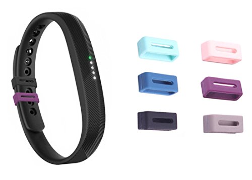 NEO+ Silicone Fasteners for Fitbit Flex 2, Fix the Clasp Fall Off Problem - Secure the Wristband in Style - A Must Have for Fitbit Flex 2 (SET OF 10 FULL)