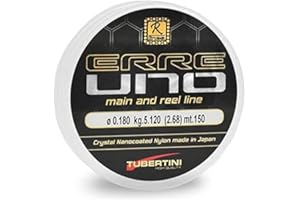 Tubertini Filo da Pesca Erre Uno in Nylon Ideale per Lo Spinning Surfcasting Carpfishing Trota Lago Resistente al Nodo con POCA Elasticit