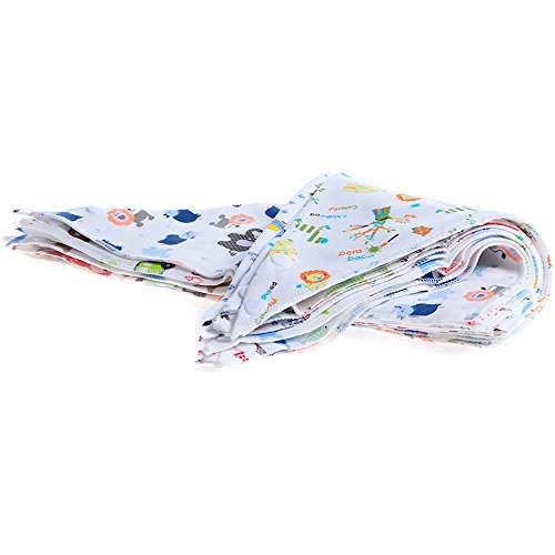 Labebe – Baby Dreieckstuch Lätzchen Spucktuch 10er Pack mit süßen Motiven aus 100% Baumwolle - 7