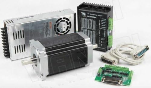Gowe 1 Axis Nema 34 Stepper Motor Single Shaft1090oz-in, 5.6A, 85BYGH450D-008, 3D Printer CNC Motor& DQ860MA driver & Power