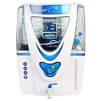Kinsco Aqua Style 15 Litre Tank RO + UV + UF + TDS Adjuster Pure Water Purifier Dispenser Machine (With Free Pre Filter)