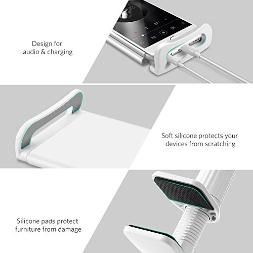 Schwanenhals Handyhalter iPad Stand Handy Clip StÃ¤nder Tablet Halterung, 360 einstellbare Universal Smartphone Halterung (Silber)