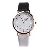 Souarts Damen Armbanduhr Farbverlauf Armband Einfach Stil Analoge Quary Uhr 24cm (Schwarz-Weiß Farbverlauf)