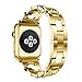 Produktbild Weekendy Für Apple Watch Series 3 Repalcement Strap - Edelstahlarmband Smart Watch Band Strap Einstellbare Schnellverschluss für Apple Watch Series 3 38MM / 42MM ( Farbe : Gold , Größe : 42MM )