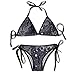 Produktbild Adjustable Bikini Set Halter Ladies Swimming Costume, Constellation Deer Bison Elephant Rhinoceros Crab Elephant Octopus,Halter Beach Bathing Swimwear