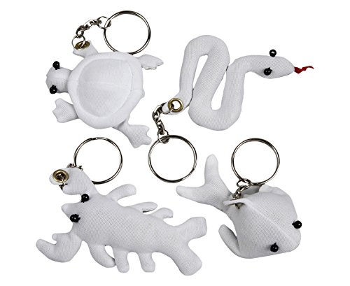 Preisvergleich Produktbild Unbekannt Schlüsselanhänger Sandtiere, 8er-Set - Schlüsselbund Geldbeutelanhänger Geldbörse Basteln Gestalten Selbstgestalten Tiere Sandspielzeug