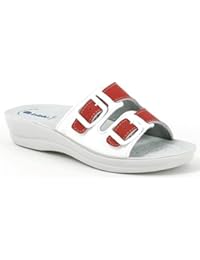 INBLU - Zapatillas de estar por casa para mujer rojo CORAL 39