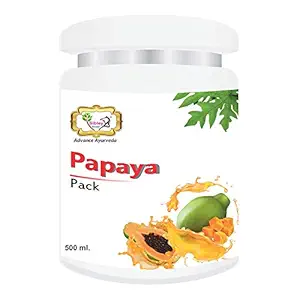 Sibley Beauty Papaya Fruit Face Pack Mask (1 x 500 gm.) - for blemishes, pigmentation, whitening, oily dry normal combination skin, men women girls boys - Salon Pack Products