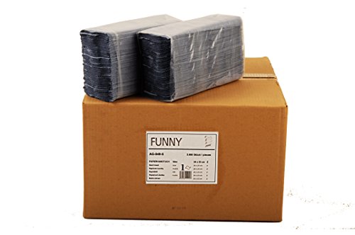 Funny 1-Ply Paper Hand Towels with Z-Interfold 23 x 23 cm [3000 Sheets]