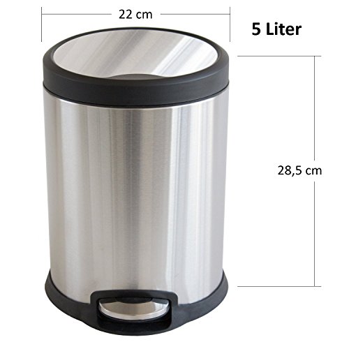 Treteimer Mülleimer Abfalleimer mit Absenkautomatik – 3,5 oder 20 Liter (5 Liter) - 6