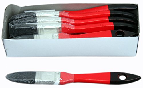 12 x Flachpinsel 20mm 5.Stärke Chinaborste schwarz 60% Tops für die Verwendung von lösemittelhaltigen Lacken, Farben und Lasuren