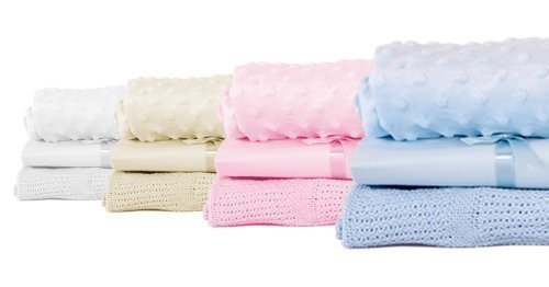 Baby Nursery Pink Starter Bedding Set (Moses fitted Sheet,Popcorn and Cellular Blanket)