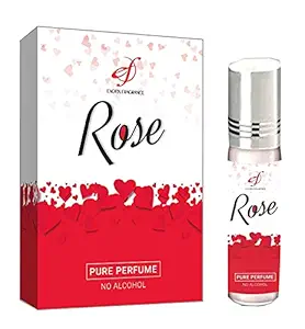 THE RUPAWAT Perfumery House -Attar Rose Perfume Alcohol-free for Men and Women Long Lasting Pure And Natural Attar Love Oil Perfume - 6ml Pack