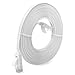 Produktbild fengwen66 1/3/5 / 10M superlanges RJ45-Super-Hochgeschwindigkeits-Flachkabel-Netzwerkkabel (weiß) -10M