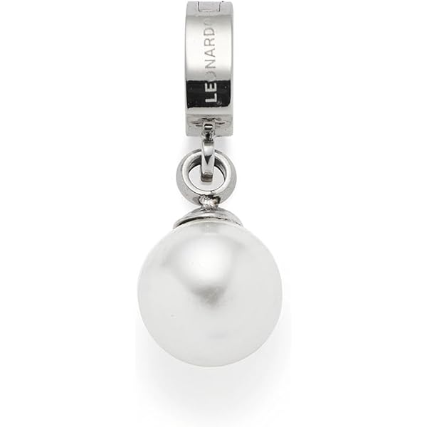 JEWELS BY LEONARDO Anhänger Clip & Mix Elin • Ketten-Anhänger aus silberfarbenem Edelstahl • offener Ring mit gefassten Zirkonia-Steinchen • Clip M (4,8 mm ) • Schmuck Geschenk für Frauen • 023600