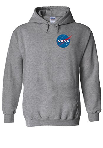 Nasa National Space Packet Pocket America Sports Grey Men Women Unisex Hooded Sweatshirt Hoodie-XL francais Nasa National Space Packet Pocket America Sports Grey Men Women Unisex Hooded Sweatshirt Hoodie-XL francais