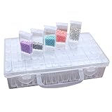 Multi-use: Es kann als Diamant Stickerei Malerei Zubehör Aufbewahrungsbox, Medizin-Box oder zur Aufbewahrung Ohrringe, Halskette, Perlen, Nail Art Zubehör, Fingerring, kleinen Schmuck oder Angelhaken verwendet werden. Box für Werkzeuge.