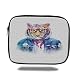Produktbild Tablet Bag for Ipad air 2/3/4/mini 9.7 inchQuirky Decor,Intellectual Tiger with Scarf Torn Denim Jacket and Glasses Watercolor Artwork Decorative,Multicolor,Bag