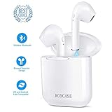 [Hohe Kapazität]: Extrem niedriger Stromverbrauch, wodurch 4-5 Stunden Wiedergabezeit in hoher Qualität ermöglicht werden. Mit nur 1.5 Stunde Ladezeit genießen Sie bis zu 4 Stunden unbeschwerten Musikgenuss. Das winzige Ladekästchen lädt die earphones bis zu viermal komplett nach. So geht Ihnen unterwegs nie die Musik aus, auch wenn Sie einen ganzen Tag lang unterwegs sind.