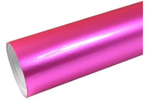 Rapid Teck® 8,55€/m² AutoFolie Serie z560 Candy Pink Hochglanz 1m x 1,52m Rosa selbstklebende Premium Car Wrapping Glanz Folie mit Luftkanal