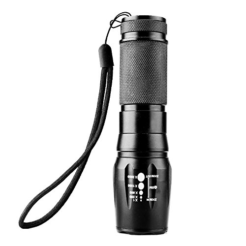 Enjoydeal 1800lm CREE XM-L T6 LED Taschenlampe Fahrradlampe Campinglampe Einstellbarer Fokus Zoom Licht Lampe Zoomable Handlampe Fackel Licht Super hell - 2