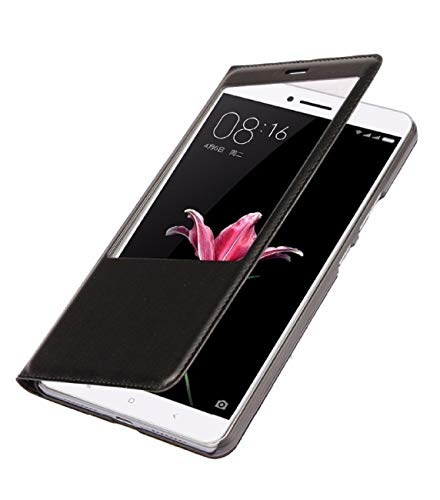 Realtech Black Leather Flip Cover Case with Sensor for Samsung Galaxy Note 3 Neo N750 (Black)